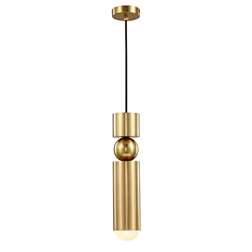 Suspension cylindrique en métal argenté au design moderne nordique