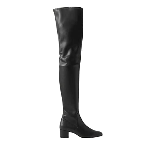 Bottes automne hiver pour femme avec talon mi-haut et tige haute