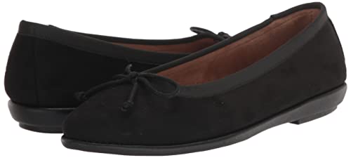 Aerosoles Women's Homebet Ballet Flat, Black Faux Suede, 6.5 #TOP6