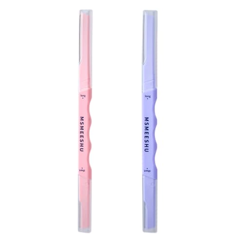 2 Piezas Rasuradoras de Cejas, 2 en 1 Eyebrow Razor, Maquinillas de Afeitar de Cejas de Seguridad Facial, para Mujer Depilatorio Portátil Facial con Cubierta de Precisión, para Mujer y Hombre