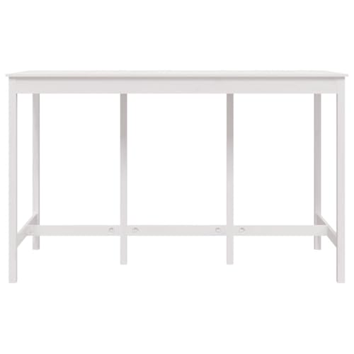 Table de bar avec plateau rectangulaire 180x80 cm en bois - 5