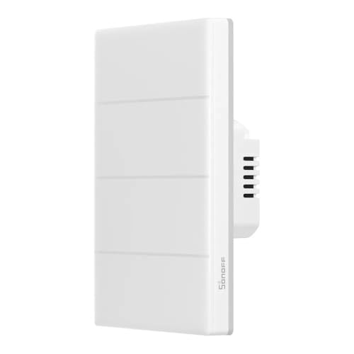 SONOFF T5-4C-120 Interruttore a parete Smart Touch WIFI, telecomando eWeLink, tocco multisensoriale, Smart LED RGB, scocca sostituibile, compatibile con Alexa, Google Home