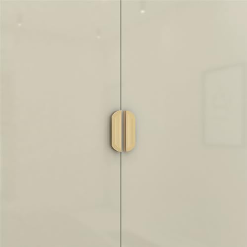 Image of VEZEL Aluminium Cabinet Handle /Wardrobe Handle - Modern Cabinet Pull Push Handles for Cabinets, Wardrobe, Drawer & Cupboard Furniture (PVD Gold) - 96mm - Pack of 2-| 3 Years Warranty |