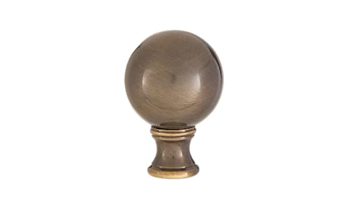 Image of B&P Lamp Smooth Ball Design, 32mm Solid Brass Finial, Antique Brass Finish