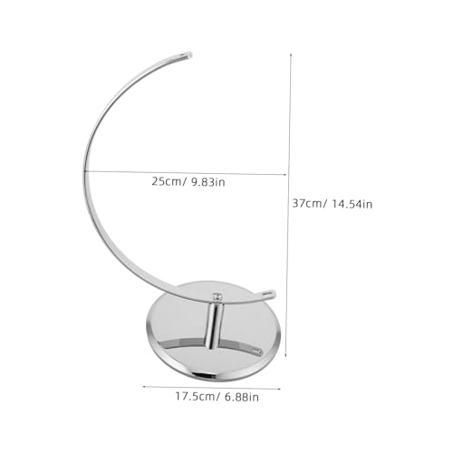 Support globe terrestre 30 cm stable support remplacement alliage argenté Beavorty - 3