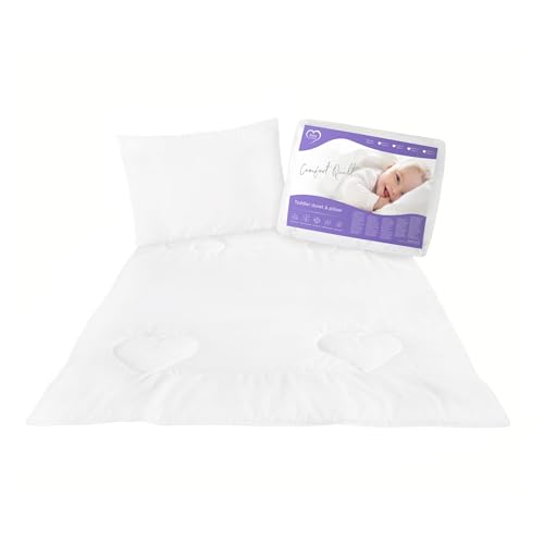 Set con copripiumino e cuscino anallergici, per culla o passeggino, 80 x 70 cm