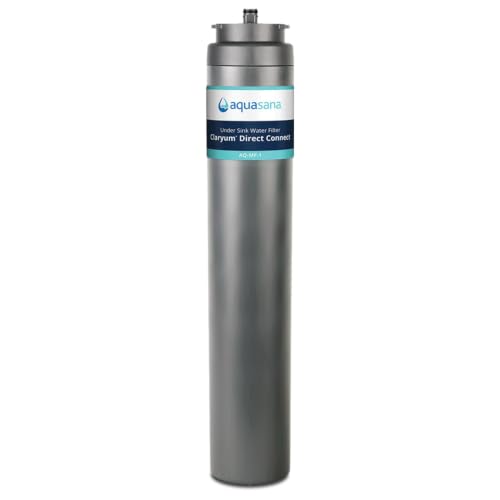Aquasana Under Sink Water Filter Replacement | Reduces 99% of 78 Contaminants Including Chlorine & Lead from Tap Water | Under Sink Filtration | Claryum Direct Connect | AQ-MF-1-R