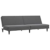 vidaXL Schlafsofa 2-Sitzer Bett Sofa Schlaffunktion Gästebett Couch Tagesbett Bettsofa Schlafcouch Bettcouch Sofabett Polstersofa Dunkelgrau Samt