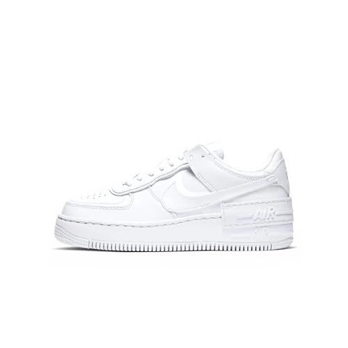 NIKE Damen Air Force 1 Shadow Sneaker, White, 40 EU
