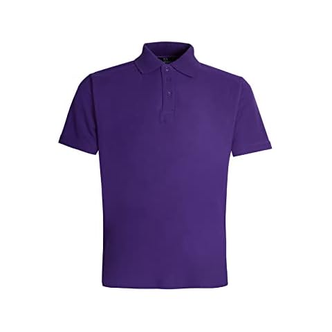 NY Deluxe Edition Mens Polo Shirts Short Sleeve Premium Regular Fit Pique Work Casual Plain Top (M, Purple) Cover