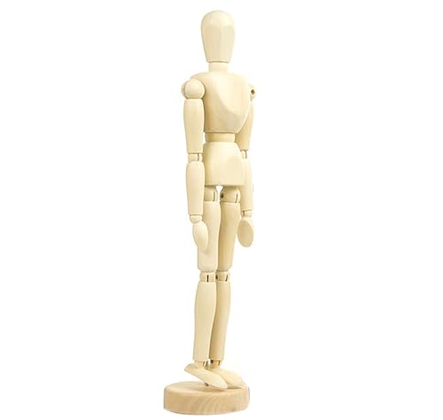 Artists Manikin 8 Inch Height Wooden Puppet for Home Decoration and Drawing Human Figure (M)