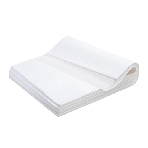 VESCEL- 500 Pcs Papel de Horno, Precortado 40CMX60CM, Hojas de Papel de Horno Antiadherente Desechable, Ideal para Horno, Freidora de Aire y Microondas