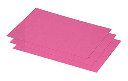 Clairefontaine 1624C Pack of 25 Plain Cards Format 15.8x22.2cm 210gsm Intensive Pink Invitation Cards Events Correspondence Pollen range Smooth Premium Paper
