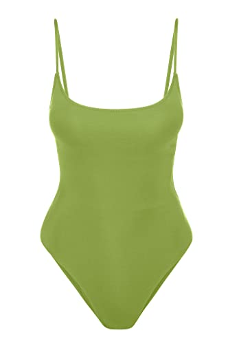 Image of Narecte Sexy One Piece Bathing Suit for Women Tummy Control High Cut One Piece Swimsuit Womens