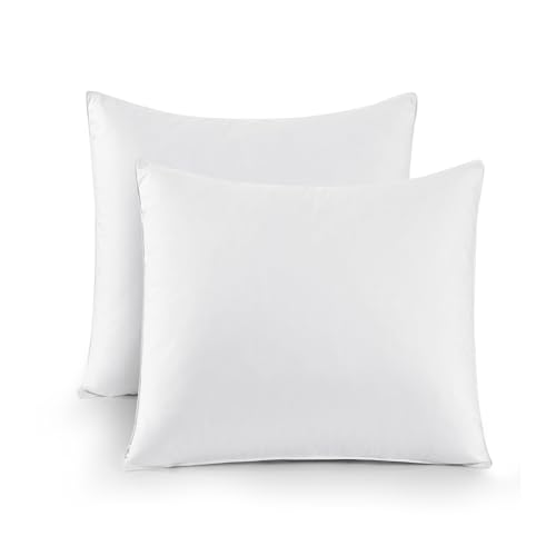 UNIKOME Gänse Feder und Daunenkissen, 2er Set Kopfkissen 80x80cm, Premium Luxus Kissenbezug aus 100{931f0a30c77dbfe22a9c47f1883ba60072eef2c6a1a61efac1813ea42c752650} Baumwolle, Waschbar, Oeko-TEX, Weiß (80×80cm) UNIKOME Gänse Feder und Daunenkissen, 2er Set Kopfkissen 80x80cm, Premium Luxus Kissenbezug aus 100{931f0a30c77dbfe22a9c47f1883ba60072eef2c6a1a61efac1813ea42c752650} Baumwolle, Waschbar, Oeko-TEX, Weiß (80×80cm)