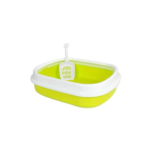 Image of Emily Pets Cat Litter Box with Free Scopper for Cat, Kitter, Bunnies (Yellow)