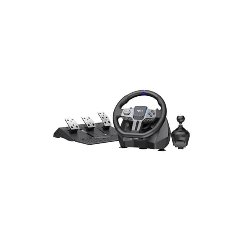 Image of Playtastic PXN V9 Gen2 Racing Wheel with Shifter and Pedals, 270 /900 Degree Vibration Gaming Steering Wheel