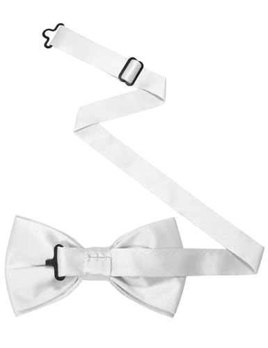 Image of JEMYGINS Solid Color Pre-tied Bow Tie Adjustable Bowtie for Men