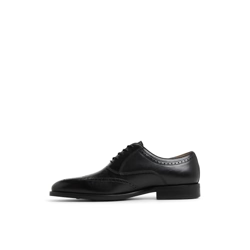 Brooks Brothers Men's MacArthur Leather Wingtip Brogue Oxford Dress Shoe, Black, 9.5