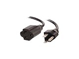 C2G 1FT Premium Universal Extension Cord - Power Extension Cord for TV, Computer, Monitor, Appliance & More (03137)