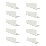  REI  10 Perfiles en L de Ángulo Lados Iguales en Aluminio  Fabricado en Metal en Acabado Blanco  Proyectos de Bricolaje  Medidas : 40x40mm  Longitud Perfil 1m  Espesor Pletina 2 mm