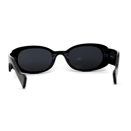 Narrow Oval Clout Style Mod Plastic Womens Sunglasses4