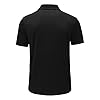 Rdruko Golf Polo Shirts for Men Regular Fit Short Sleeve Summer Breathable Quick Dry Casual Work T-Shirt with Pocket Black 3XL #3