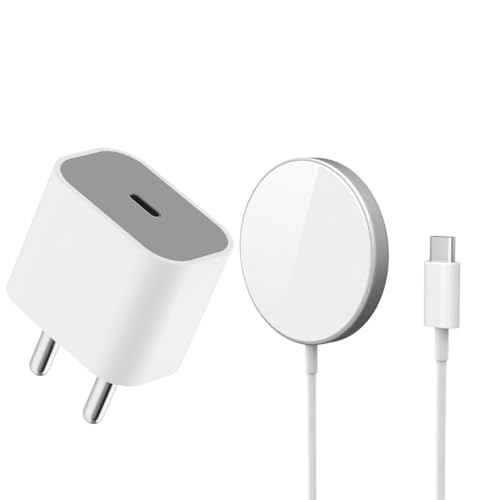 Image of Umake 20W PD Fast Charger Adapter with 15W Wireless Charging Pad, USB-C Fast Charging, Smart IC Protection, Compatible with Samsung Galaxy, OnePlus, Vivo, Redmi, Xiaomi, Oppo & Android Devices