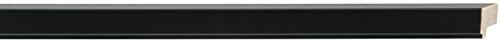 CountryArtHouse Picture Frame Moulding (Wood) 100ft bundle - Contemporary Black Finish - 0.625" width - 1/2" rabbet depth