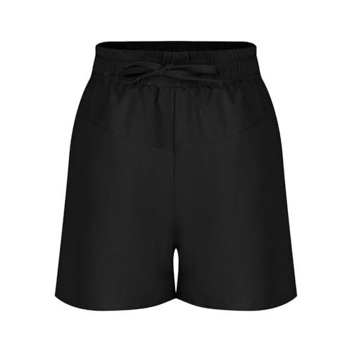 Girls Summer Shorts Drawstring Plain Kids Joggers Shorts Pull On High Waisted Gym Athletic Pants Elastic Waist2