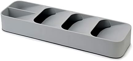 Joseph Joseph Drawer Store - Large Compact Cutlery Drawer Organizer, 6 compartments, holds 48 pieces - Grey