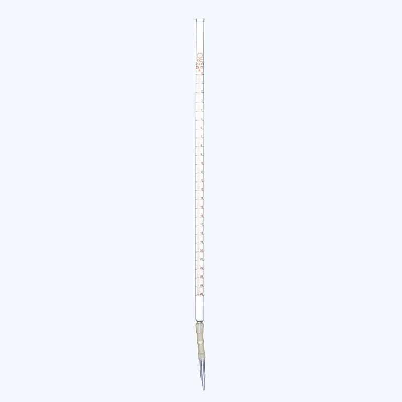 Instrumento de vidrio bureta, Bureta de vidrio borosilicato clase A con llave paso PTFE Multicolor 5-100 ml 1 pieza(Blue-white PTFE 25ml)