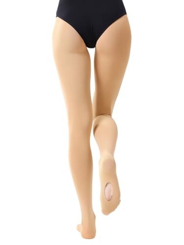 Dance Tights Adult Women, Convertible Tights for Women, Transition Ballet Tights, Soft High Twist Yarn Tights