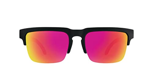 SPY Optic Cyrus 50/50, Square Semi-rimless Sunglasses, Color and Contrast Enhancing Lenses