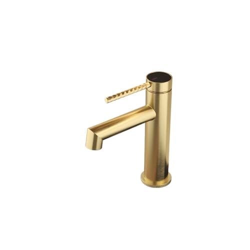 Robinet de lavabo anti-calcaire en laiton massif doré Feng Shui C