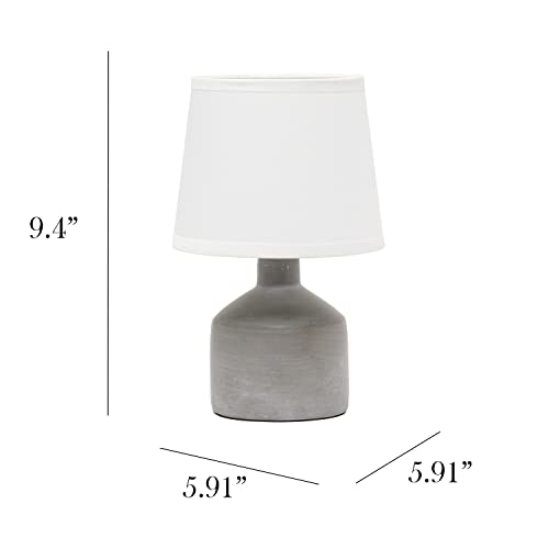 Simple Designs LT2080-GRY Mini Bocksbeutal Concrete Table Lamp, Gray by Simple Designs - Image 3