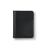 The Ridge Wallet For Men - Bifold Leather Wallet - Timeless Design Full Grain Leather Wallet, RFID Block, Holds Cash and Cards (Midnight Black)