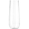 36 Pack Stemless Plastic Champagne Flutes - 9 Oz Clear Toasting Glasses