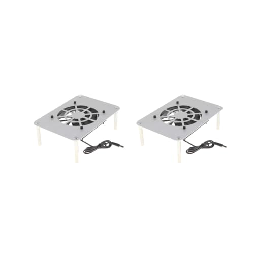 Ventilateur routeur USB 5V argenté en lot de 2 pour récepteur et PC