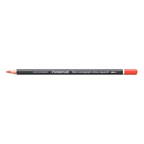 STAEDTLER Matita acquerellabile Vermiglione pastello – Matita artistica acquerellabile con design esagonale – Mina da 3,6 mm, alta intensità di colore e resistenza alla luce