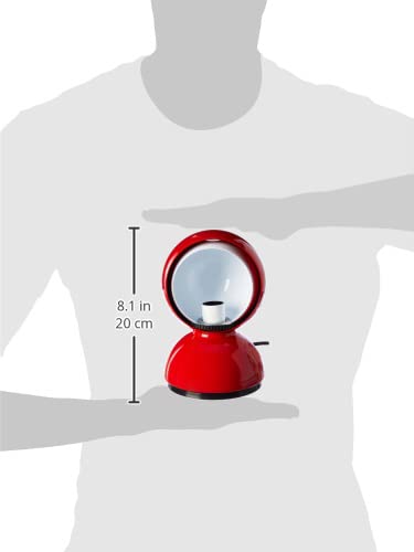 Artemide Eclisse - Lámpara de mesita de noche, color rojo