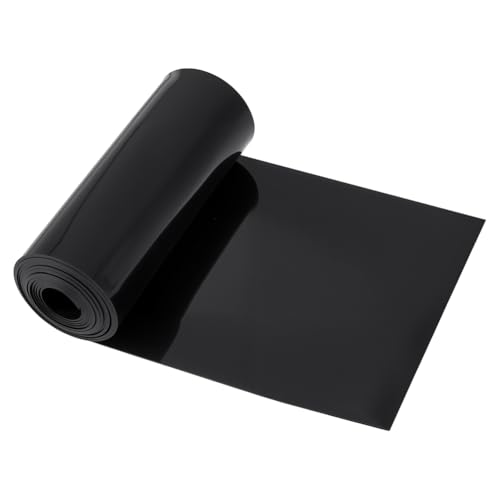 BENECREAT Rideaux à Lanières en PVC Noir de 2 m Rideau de Porte Imperméable de 18.3cm de Large pour Congélateurs Chambres Sous Sol Stable Maison pour...