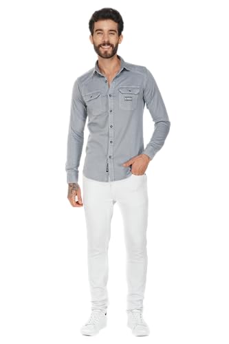 Image of Men's Denim Shirt | Heavy Quality Shirt | Full Sleeves | Regular Fit | Casual Shirt | Spread Collar | Double Pocket | Trendy & Stylish | Soft Fabric