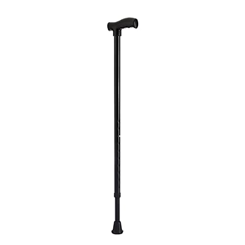 Image of Dr. Care Imported Height Adjustable Walking Stick with 10 Adjustable Height Level (Black)