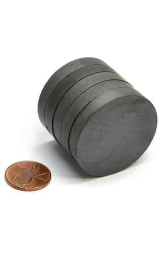 Dünya Magnet 50 Adet 25X3 Büyük Yuvarlak Ferrit Mıknatıs Kokulu Taş Nişan Süsleme Mıknatısı