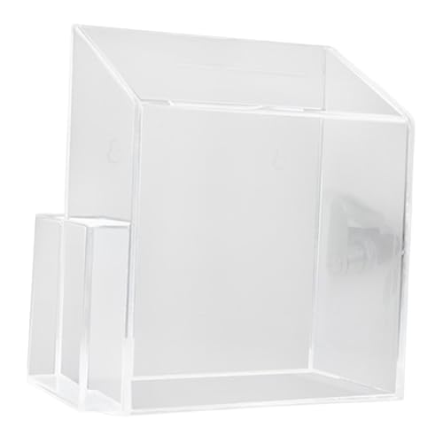 predolo アクリル製提案箱(鍵付き) 収納オーガナイザー 慈善団体オフィス向け寄付箱, 透明