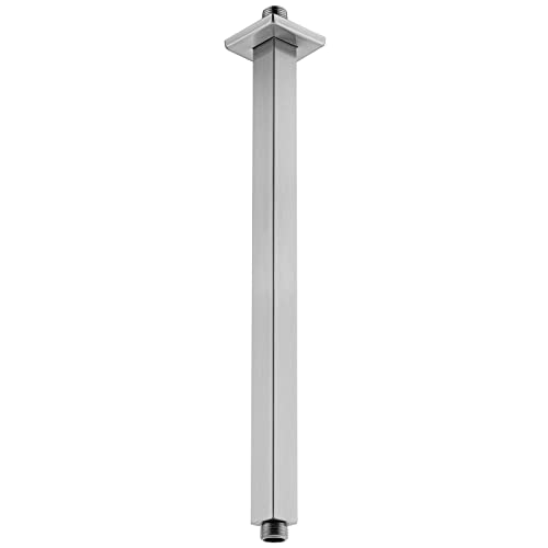 Anpean 16 Inch Square Ceiling Mounted Shower Arm And Flange, Brushed Nickel #TOP11