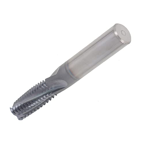 Image of kimllier 5 /8-11 Carbide Helical Flute Thread Mills 4 Flute 0.490 Inch Cutting Diameter 3-1 /2 Inch Overall Length, Carbide Thread Mill TiALN Coated