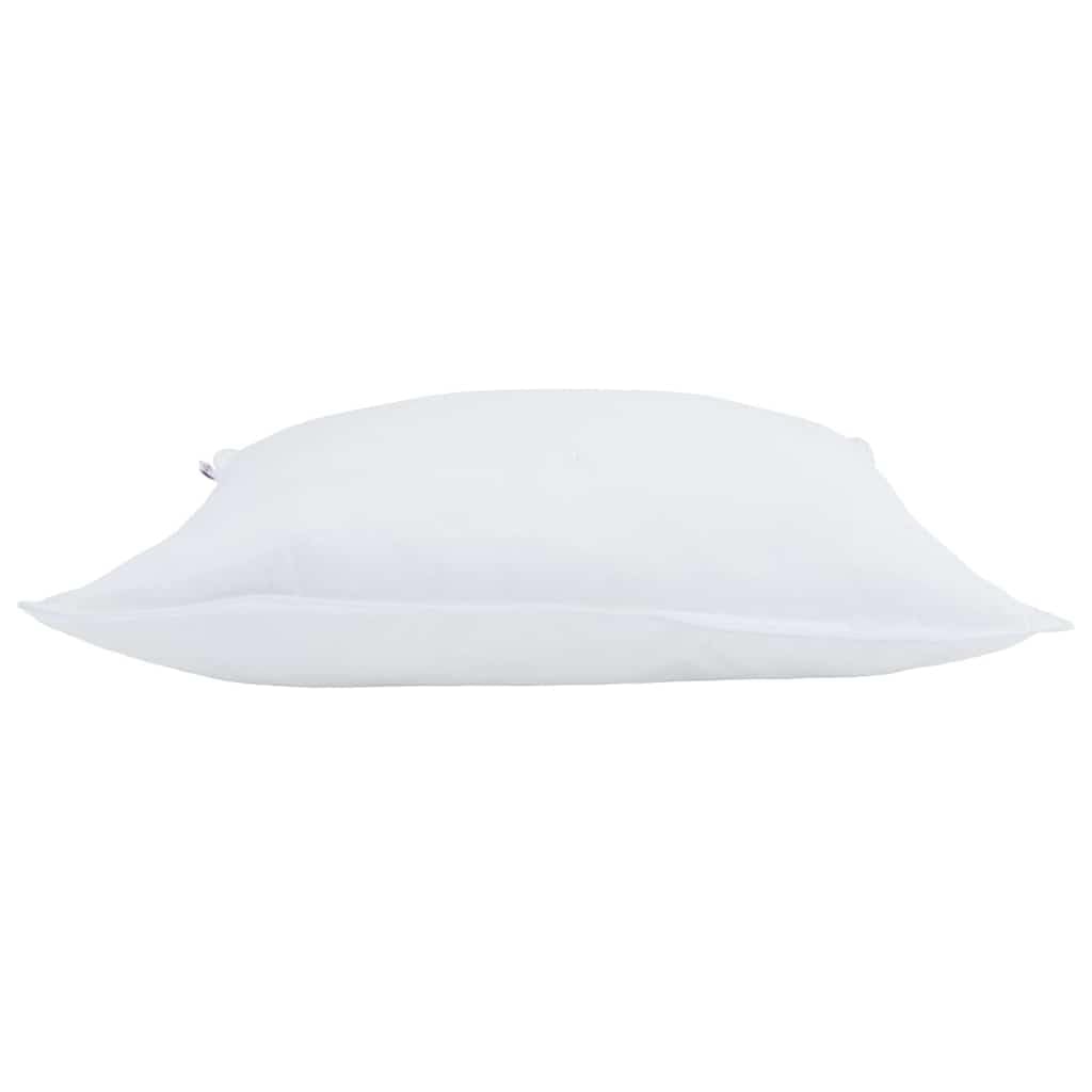 Almohada de 80 x 80 cm con relleno de plumas y plumas, color blanco, transpirable, de apoyo y lavable, ergonómica para dormir de espalda, de lado y boca abajo