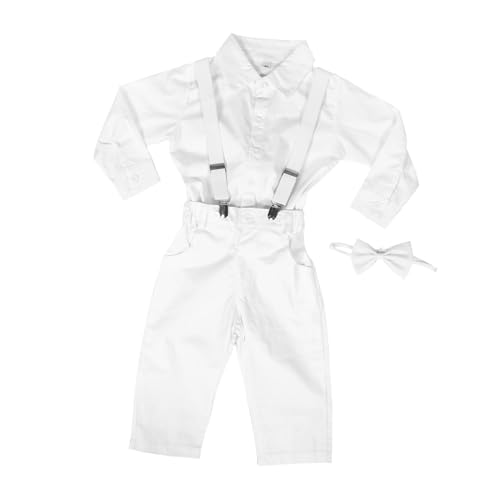 Costume de baptême en coton blanc pour garçon de tout âge et mariage